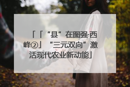 「“县”在图强·西峰②」“三元双向”激活现代农业新动能