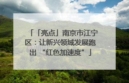 「亮点」南京市江宁区：让新兴领域发展跑出 “红色加速度”
