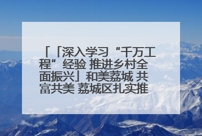 「深入学习“千万工程”经验 推进乡村全面振兴」和美荔城 共富共美 荔城区扎实推进乡村振兴工作