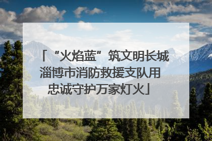 “火焰蓝”筑文明长城 淄博市消防救援支队用忠诚守护万家灯火