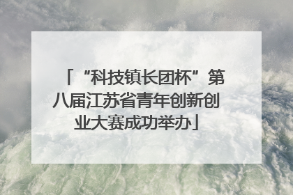 “科技镇长团杯”第八届江苏省青年创新创业大赛成功举办