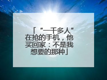 “一千多人”在抢的手机，他买回家：不是我想要的那种