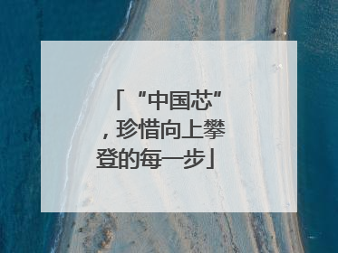“中国芯”，珍惜向上攀登的每一步