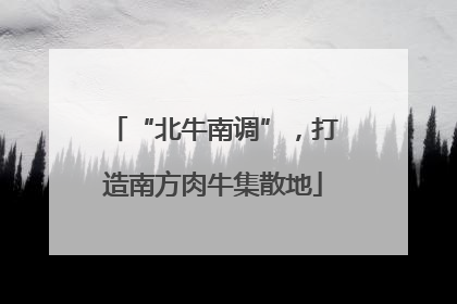 “北牛南调”，打造南方肉牛集散地