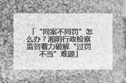 “同案不同罚”怎么办？湘阴行政检察监督着力破解“过罚不当”难题