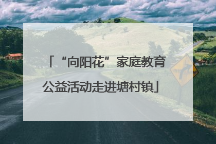 “向阳花”家庭教育公益活动走进塘村镇