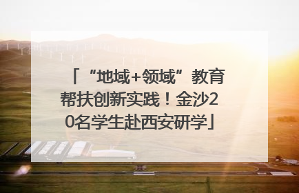 “地域+领域”教育帮扶创新实践！金沙20名学生赴西安研学