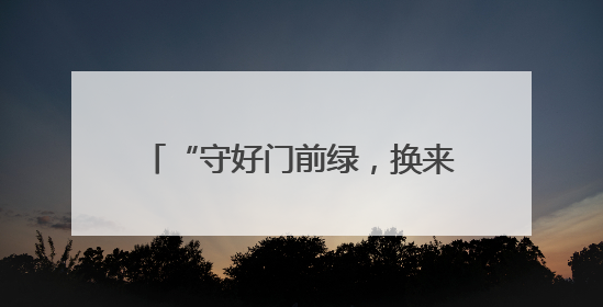 “守好门前绿，换来口袋金”——“乡村Talk”开讲啦！