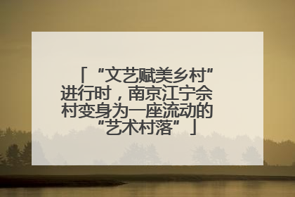 “文艺赋美乡村”进行时，南京江宁佘村变身为一座流动的“艺术村落”