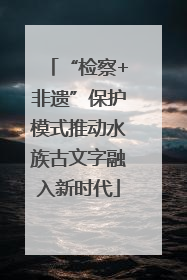 “检察+非遗”保护模式推动水族古文字融入新时代
