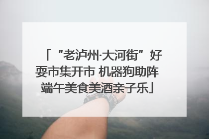 “老泸州·大河街”好耍市集开市 机器狗助阵端午美食美酒亲子乐