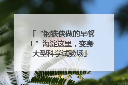 “钢铁侠做的早餐！”海淀这里，变身大型科学试验场