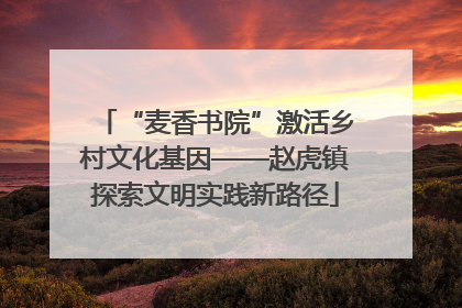 “麦香书院”激活乡村文化基因——赵虎镇探索文明实践新路径