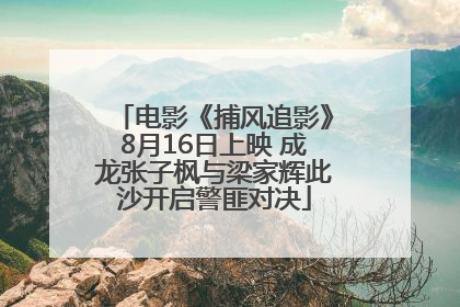 电影《捕风追影》8月16日上映 成龙张子枫与梁家辉此沙开启警匪对决