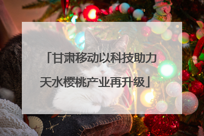 甘肃移动以科技助力天水樱桃产业再升级