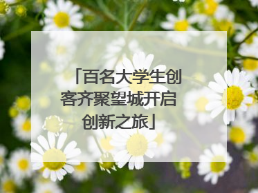 百名大学生创客齐聚望城开启创新之旅