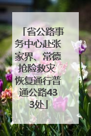 省公路事务中心赴张家界、常德抢险救灾 恢复通行普通公路433处