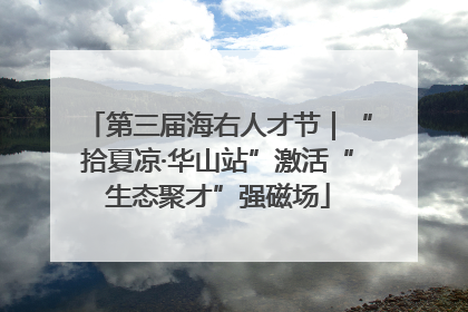 第三届海右人才节｜“拾夏凉·华山站”激活“生态聚才”强磁场