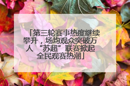 第三轮赛事热度继续攀升，场均观众突破万人 “苏超”联赛掀起全民观赛热潮