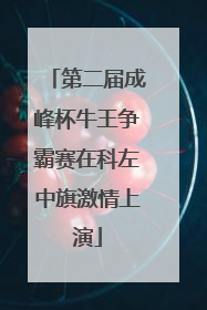 第二届成峰杯牛王争霸赛在科左中旗激情上演