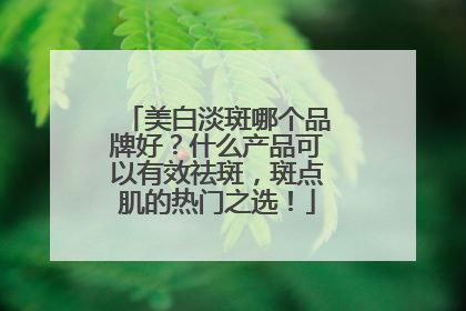 美白淡斑哪个品牌好？什么产品可以有效祛斑，斑点肌的热门之选！