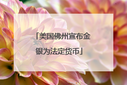 美国佛州宣布金银为法定货币