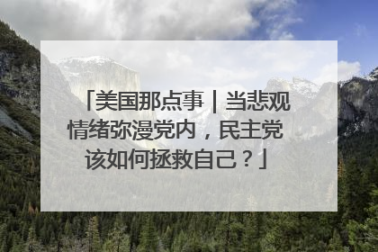 美国那点事｜当悲观情绪弥漫党内，民主党该如何拯救自己？