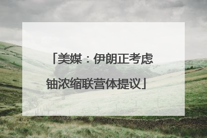 美媒：伊朗正考虑铀浓缩联营体提议