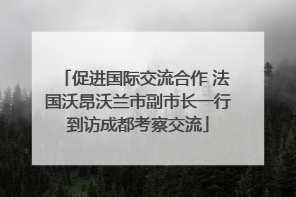 促进国际交流合作 法国沃昂沃兰市副市长一行到访成都考察交流
