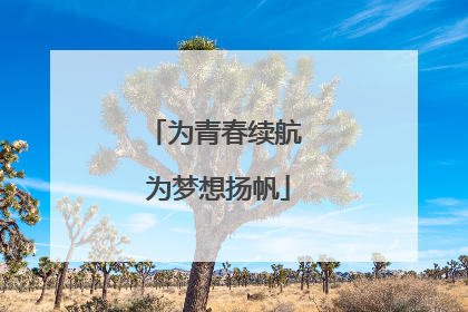 为青春续航 为梦想扬帆