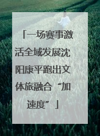 一场赛事激活全域发展沈阳康平跑出文体旅融合“加速度”
