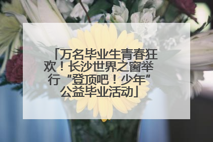 万名毕业生青春狂欢！长沙世界之窗举行“登顶吧！少年”公益毕业活动