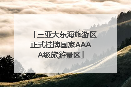 三亚大东海旅游区正式挂牌国家AAAA级旅游景区