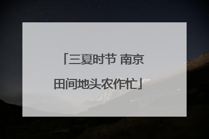 三夏时节 南京田间地头农作忙