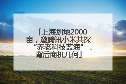 上海划地2000亩，邀腾讯小米共探“养老科技蓝海”，背后商机几何