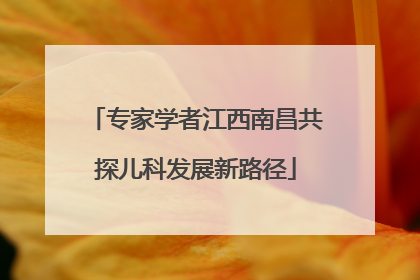 专家学者江西南昌共探儿科发展新路径