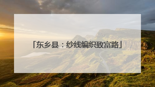 东乡县：纱线编织致富路