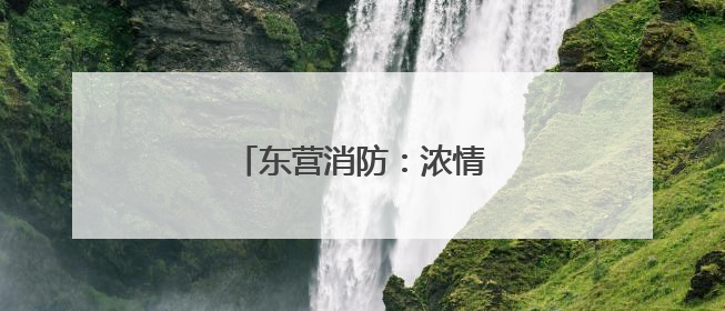 东营消防：浓情端午 粽叶飘香