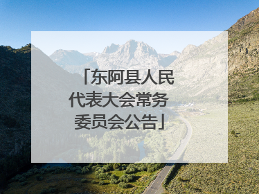 东阿县人民代表大会常务委员会公告