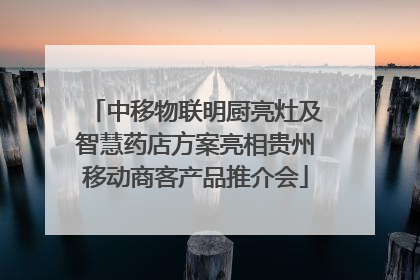 中移物联明厨亮灶及智慧药店方案亮相贵州移动商客产品推介会