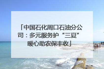 中国石化周口石油分公司：多元服务护“三夏” 暖心助农保丰收