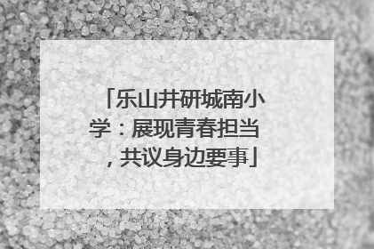 乐山井研城南小学：展现青春担当，共议身边要事