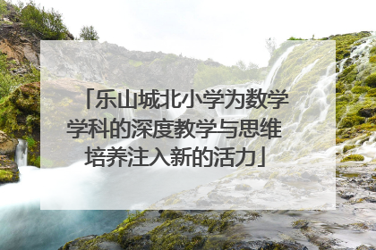 乐山城北小学为数学学科的深度教学与思维培养注入新的活力
