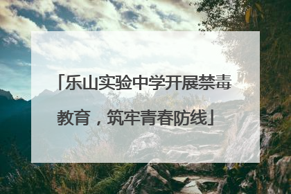 乐山实验中学开展禁毒教育，筑牢青春防线