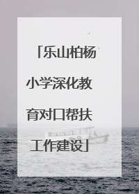 乐山柏杨小学深化教育对口帮扶工作建设