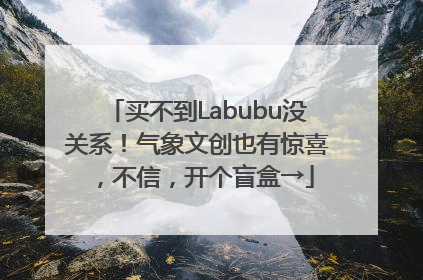 买不到Labubu没关系！气象文创也有惊喜，不信，开个盲盒→