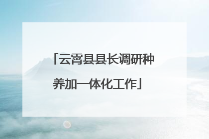 云霄县县长调研种养加一体化工作