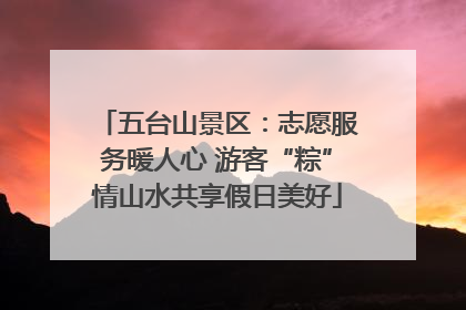 五台山景区：志愿服务暖人心 游客“粽”情山水共享假日美好