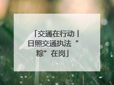 交通在行动丨日照交通执法“粽”在岗