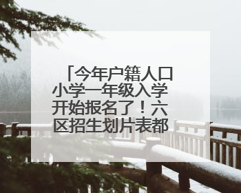 今年户籍人口小学一年级入学开始报名了！六区招生划片表都在这